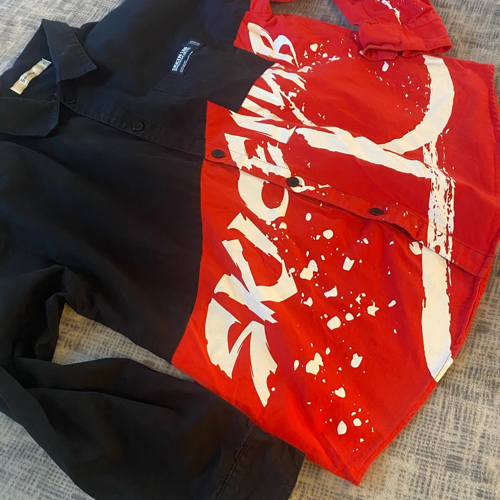 Skicen Lab Men’s Shirt – Long Sleeve – Red & Black – Size XL